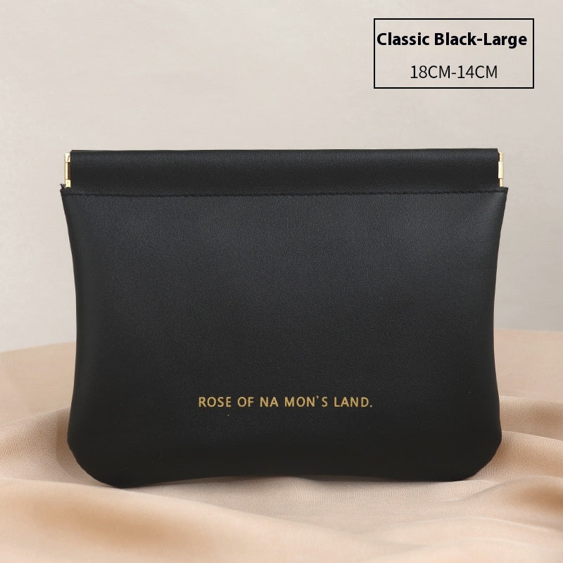 New Camellia Classic Style Hand-held Cosmetic Bag Large Capacity Good-looking Portable