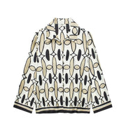 Women's Spring Clothing Geometric Pattern Printed Shirt Pants