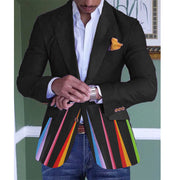 Men's Single Row Two Button Plaid Blazer