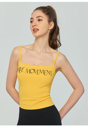 Women's One-piece Chest Pad Thin Solid Color Workout Top Vest