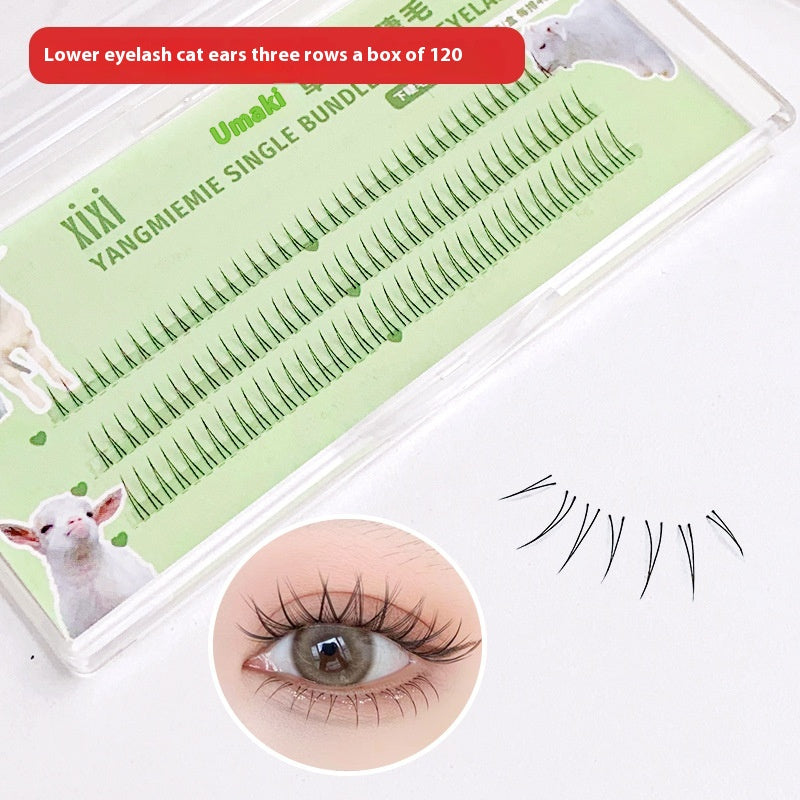 Trilogy False Cat Ears Lower Eyelashes Segmented