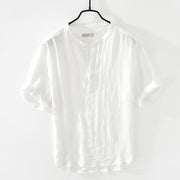 Linen Shirt Summer Half Sleeves Cotton Linen Shirt