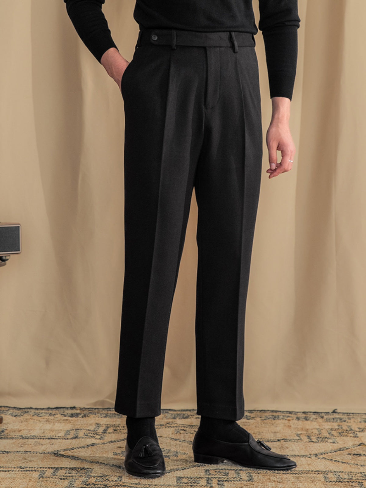 Men's Thick Elastic Waist Trend Straight