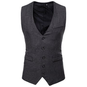 Men's Autumn And Winter Herringbone Single-breasted Vest Men's Suit