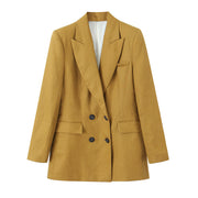 Linen Double Breasted Suit Coat Vest