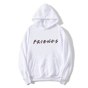 Women's Letter Friend Print Long Sleeve Hooded Sweatshirt