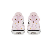 Converse scarpa in tela alta Chuck Taylor All Star Easy-On Bees A01620C rosa bianco nero
