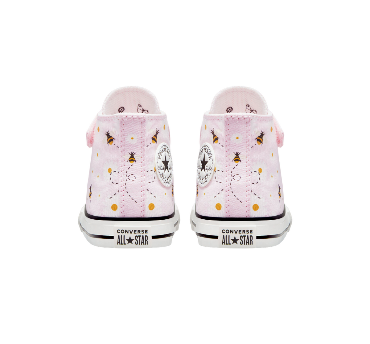 Converse scarpa in tela alta Chuck Taylor All Star Easy-On Bees A01620C rosa bianco nero