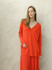 Extra Fine Merino V-Neck Maxi Sweater