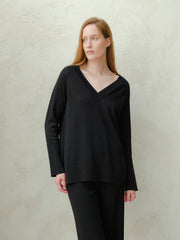 Extra Fine Merino V-Neck Maxi Sweater