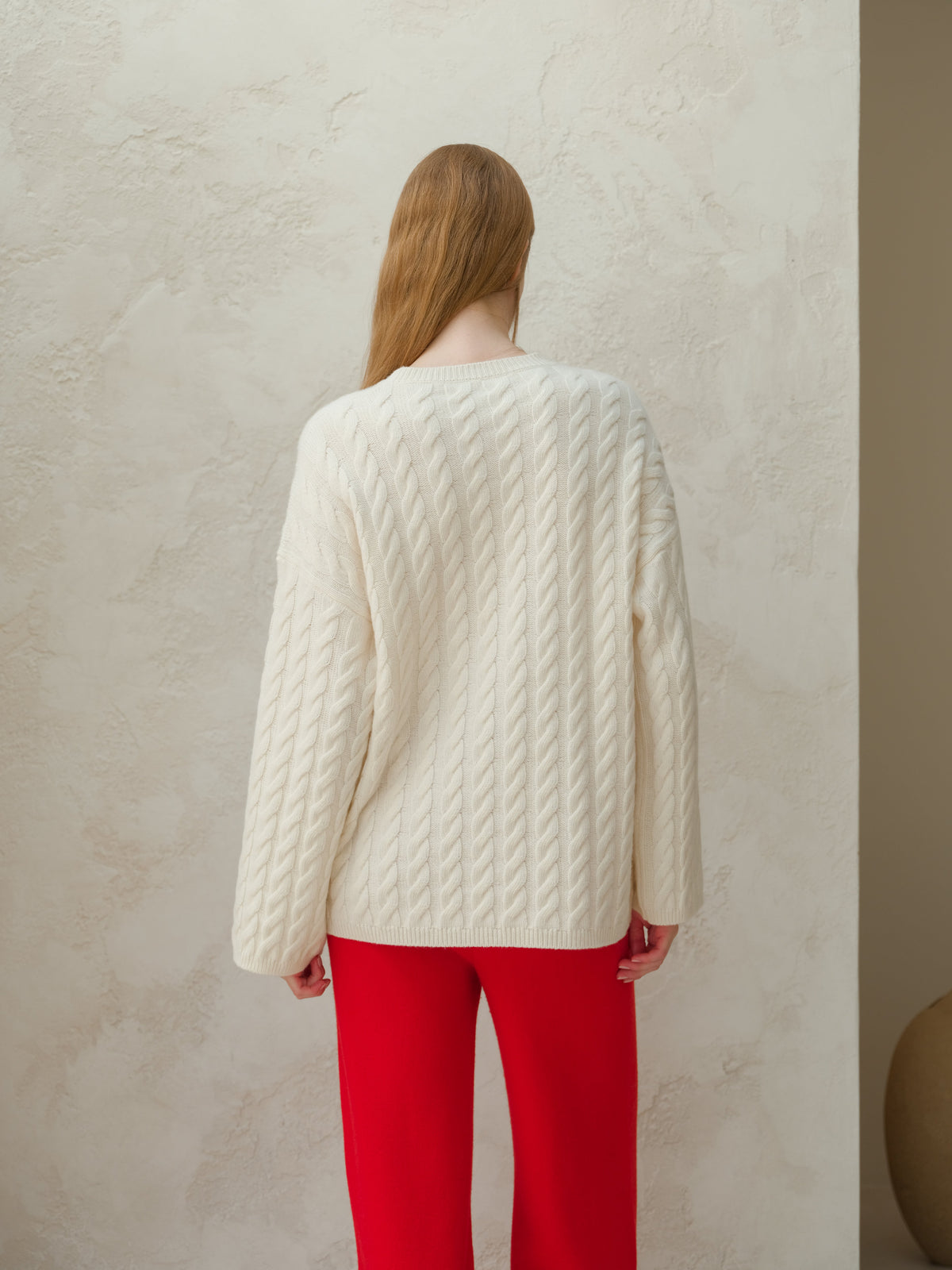 Cashmere Mix Maxi Cable Sweater