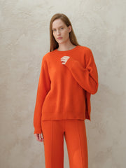 Cashmere Mix Ribbed Crewneck