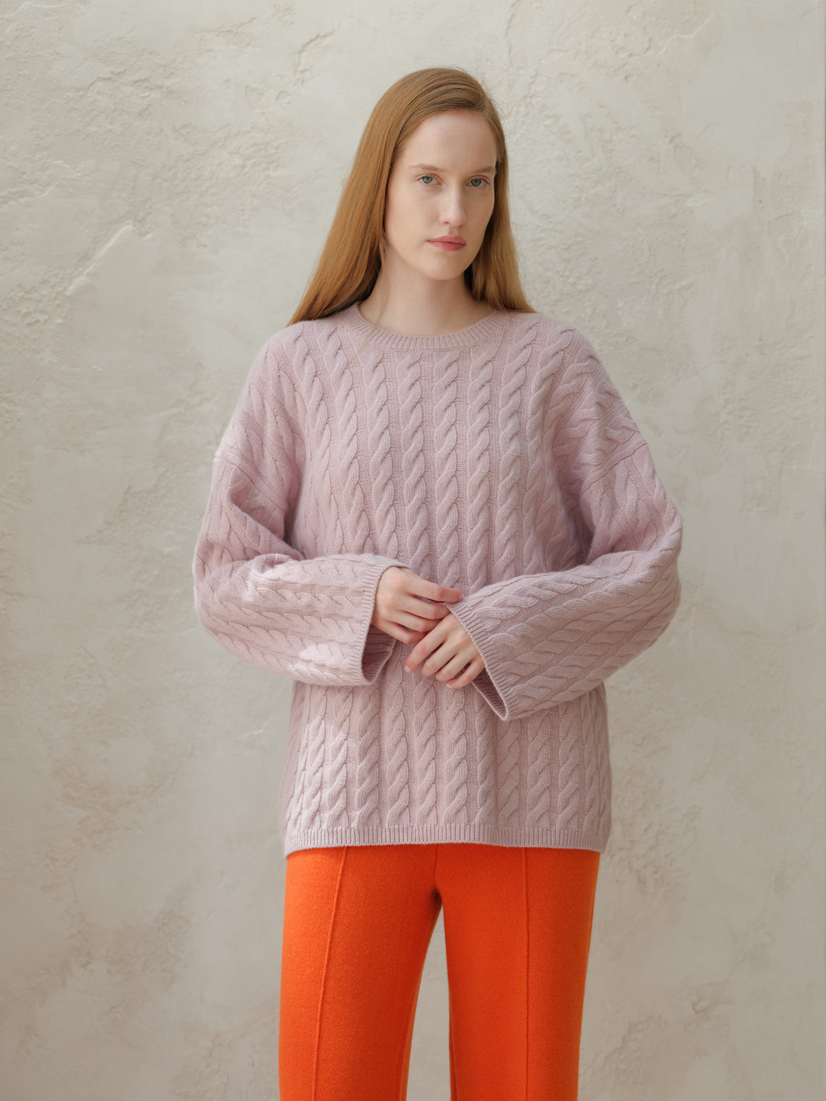 Cashmere Mix Maxi Cable Sweater