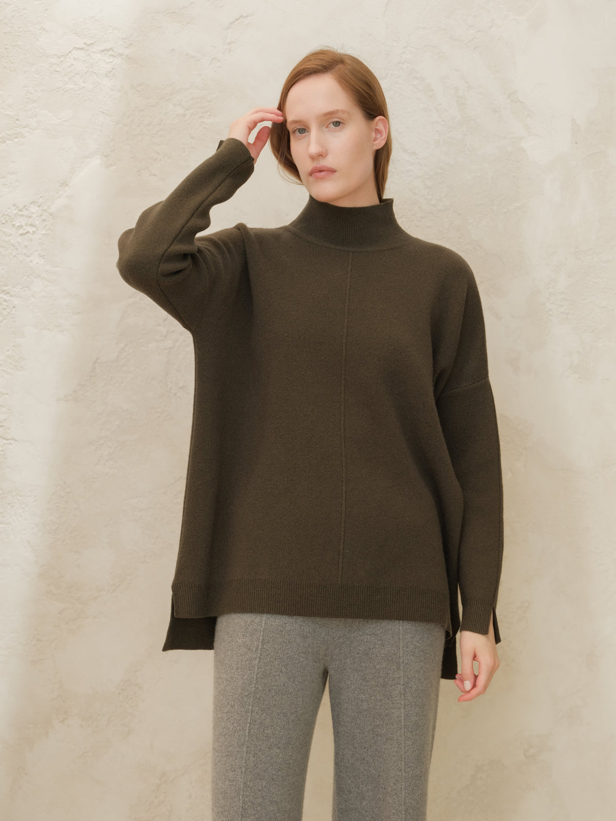 Cashmere Mix Maxi Turtleneck