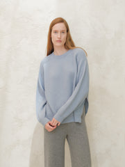Cashmere Mix Ribbed Crewneck