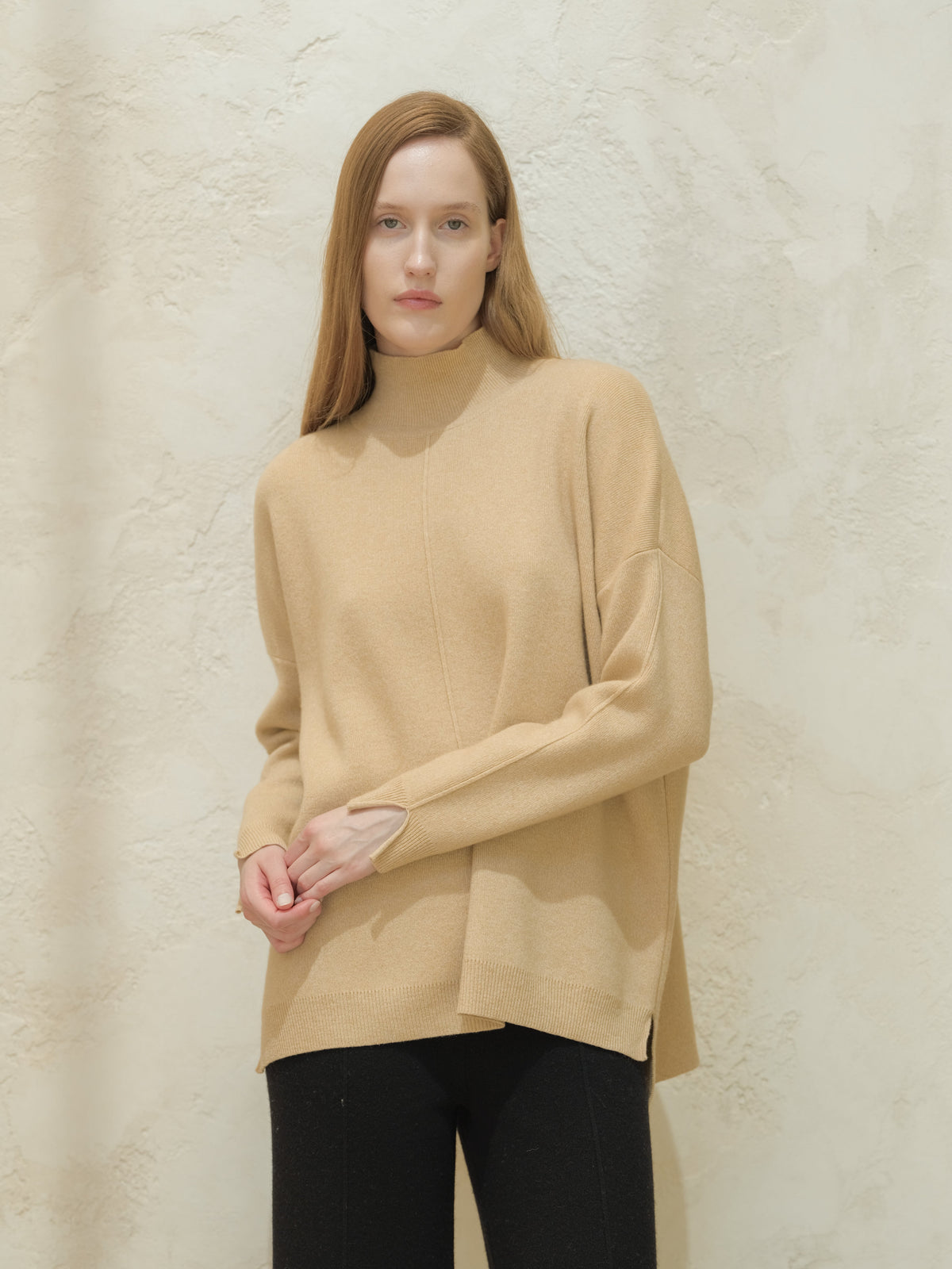 Cashmere Mix Maxi Turtleneck