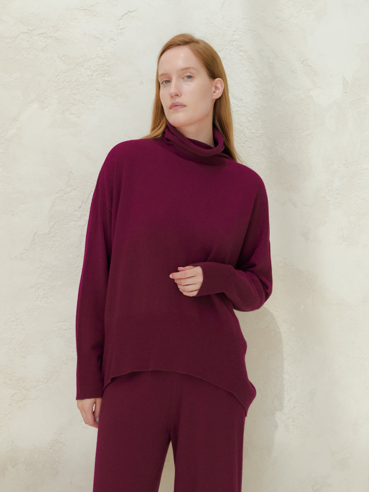 Cashmere Mix Maxi Turtleneck Sweater