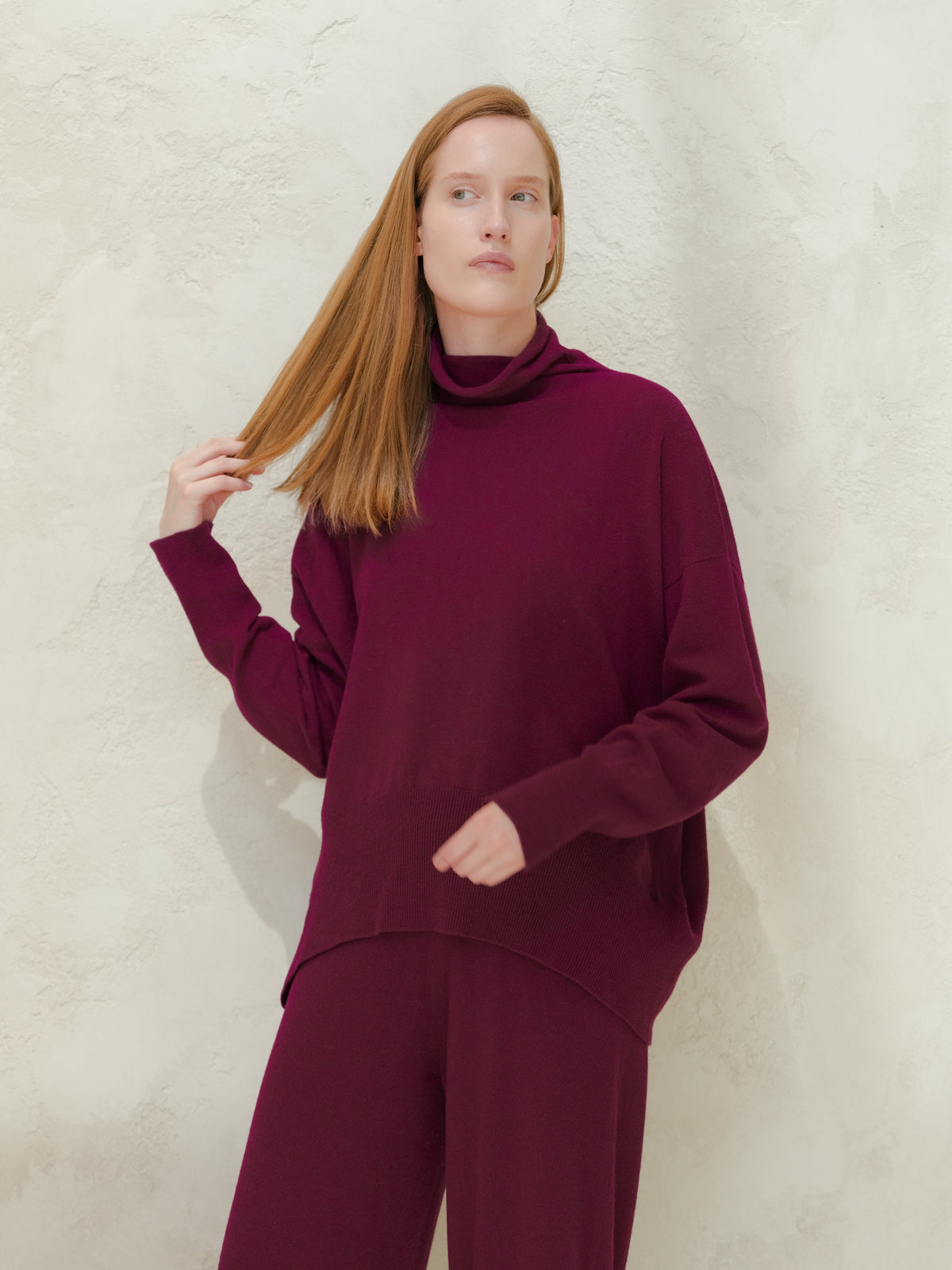 Cashmere Mix Maxi Turtleneck Sweater