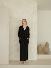 Cashmere Mix Maxi Cardigan