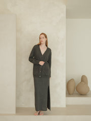 Cashmere Mix Long Skirt