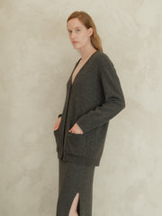Cashmere Mix Maxi Cardigan