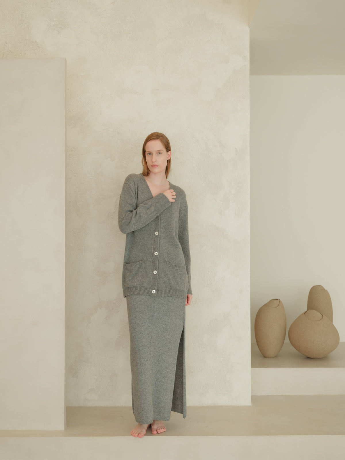 Cashmere Mix Maxi Cardigan