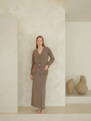 Cashmere Mix Maxi Cardigan