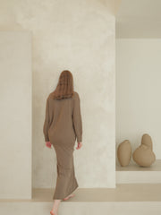 Cashmere Mix Long Skirt