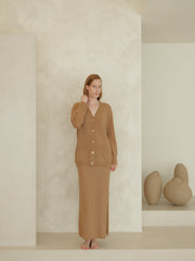 Cashmere Mix Maxi Cardigan