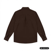 Relish Camicia SERIOUS manica lunga con tasche più patte raso più applicazioni strass SRA2603009012 marrone