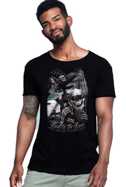 T-shirt Uomo Tattoo Skull - Cotone Fiammato 100%