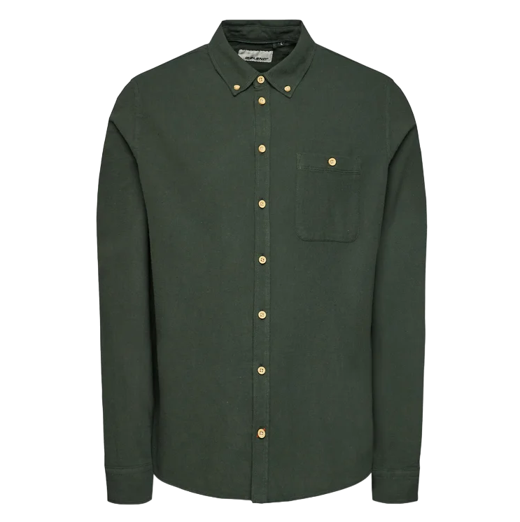 Blend camicia da uomo manica lunga 20716337 196110 verde