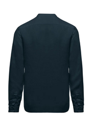 Bomboogie Camicia in lino collo coreana SM6401 T LITPN 20 navy blue