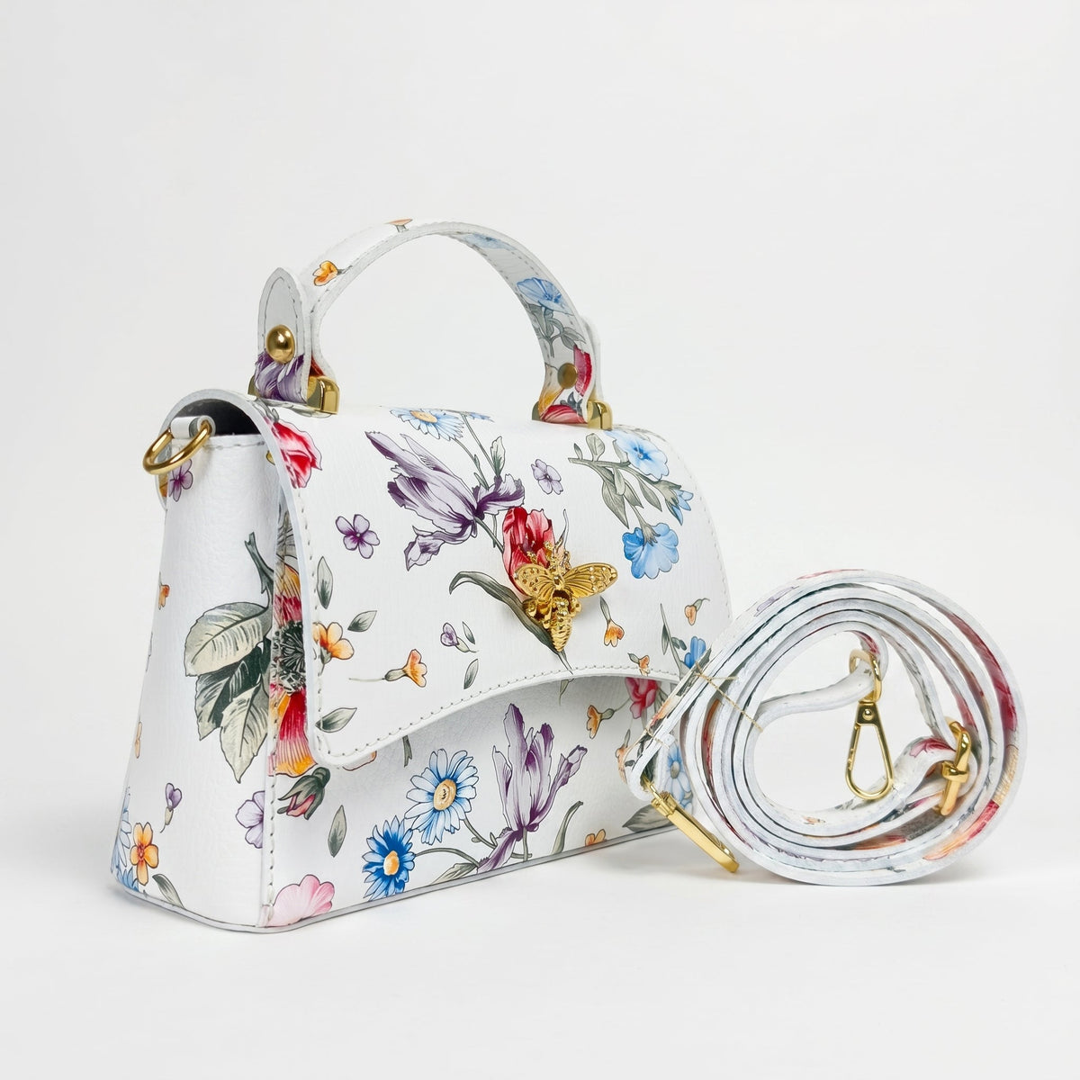 Ninfa Borsa Farfalla in Vera Pelle