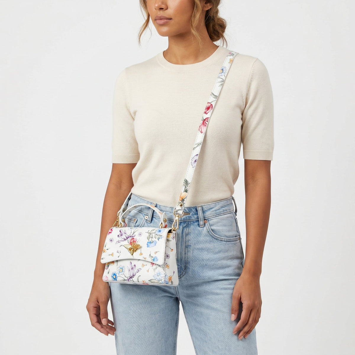 Ninfa Borsa Farfalla in Vera Pelle