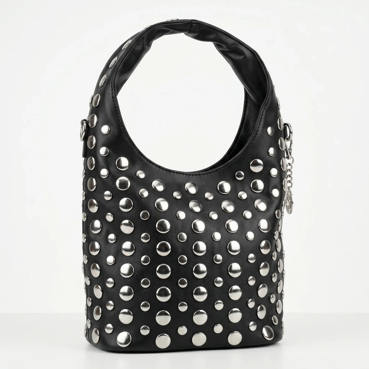 Silver Dot Borsa Media in Ecopelle