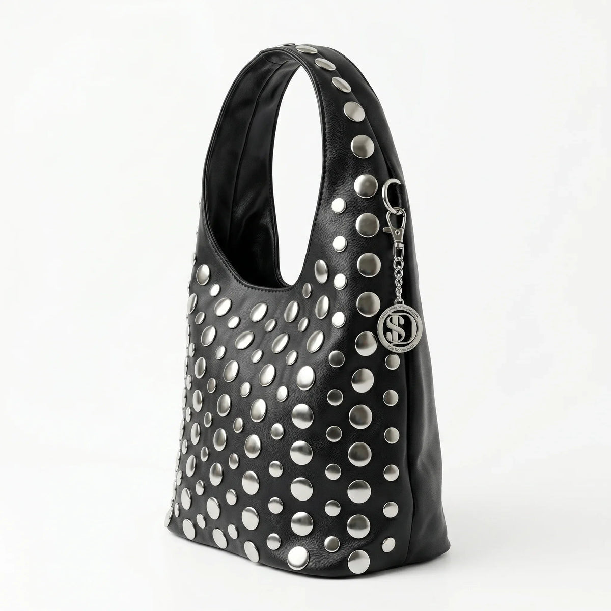 Silver Dot Borsa Media in Ecopelle