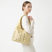 Silver Dot Borsa Media in Ecopelle