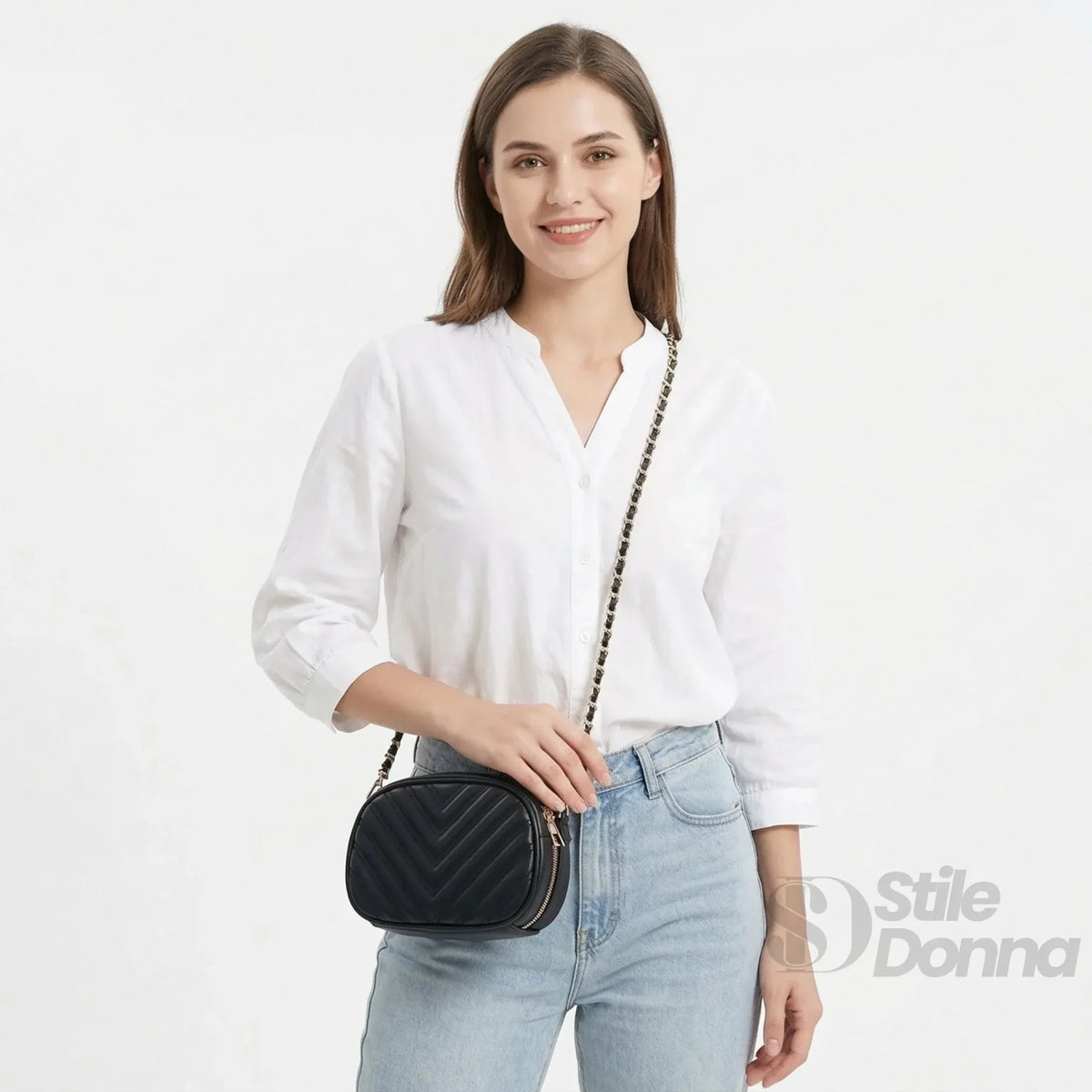 Olivia Borsa a Tracolla Ovale Trapuntata