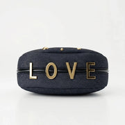 Denise Borsa in Denim con Tracolla Rimovibile