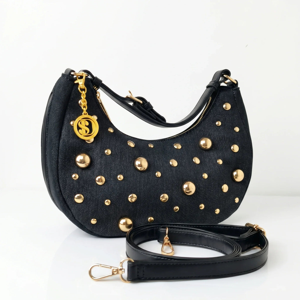 Denise Borsa in Denim con Tracolla Rimovibile