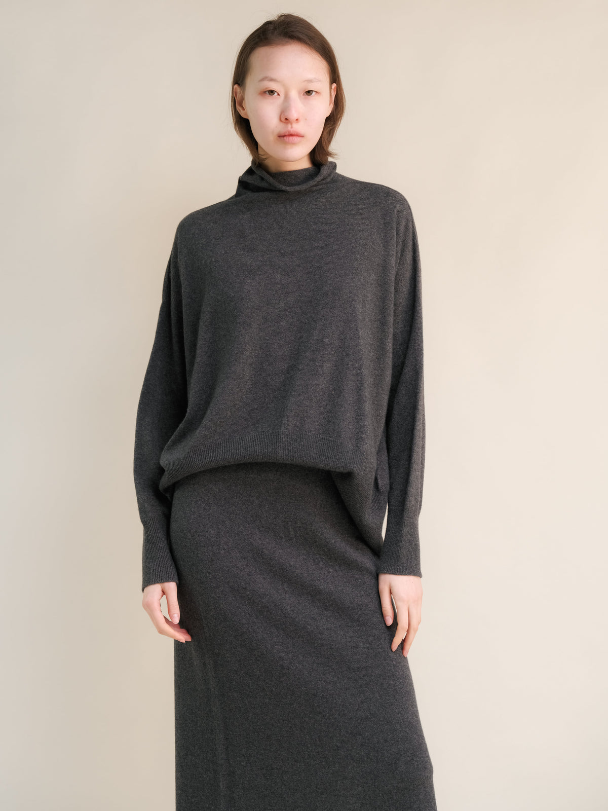 Cashmere Mix Maxi Turtleneck Sweater