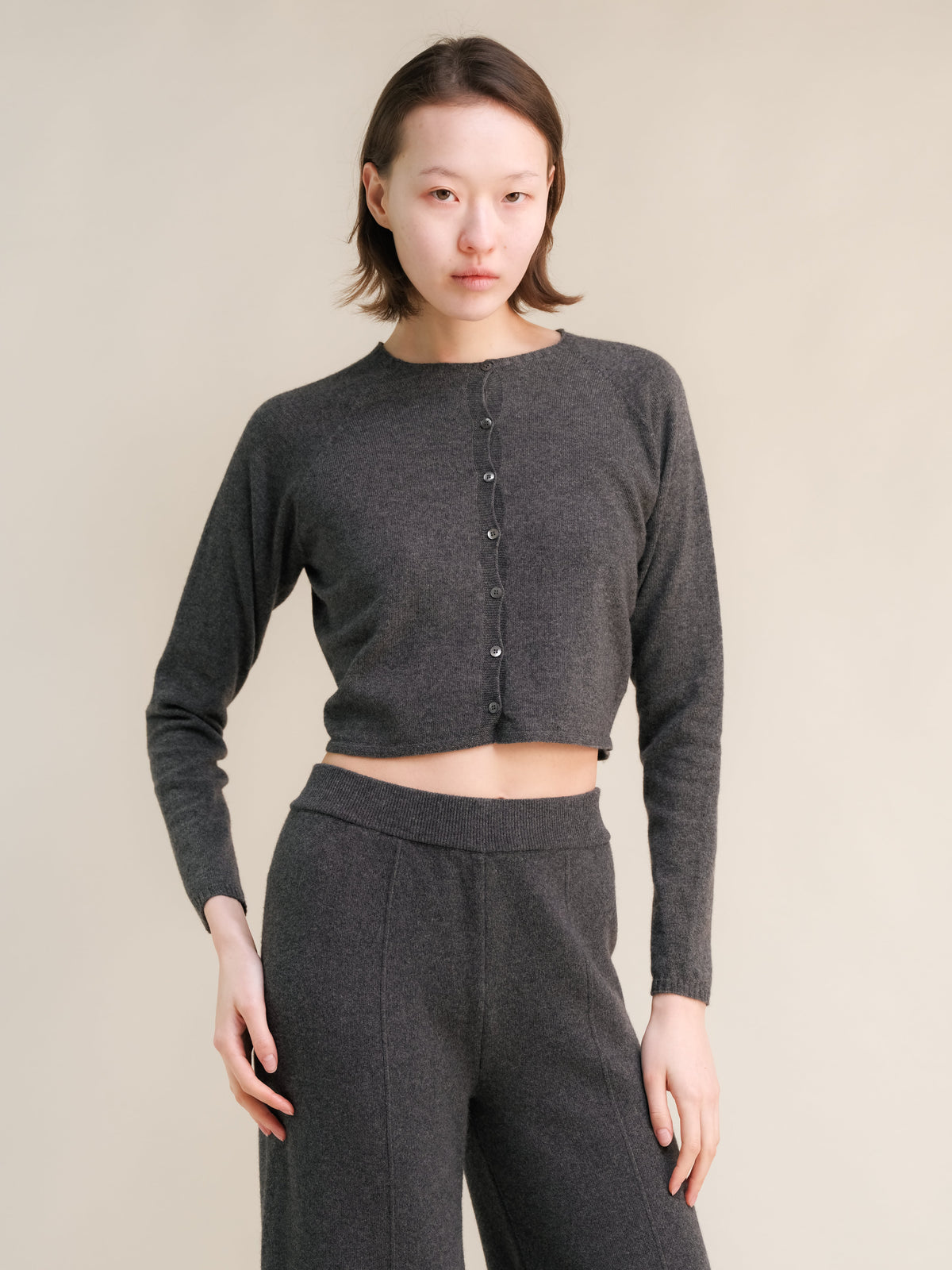 Cashmere Mix Cropped Cardigan