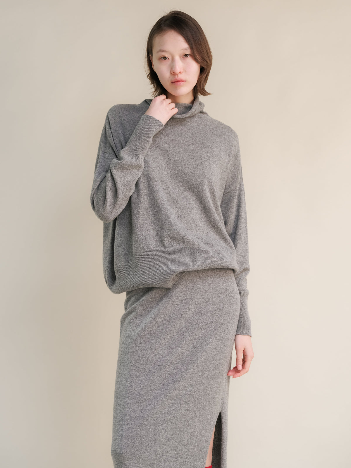Cashmere Mix Maxi Turtleneck Sweater