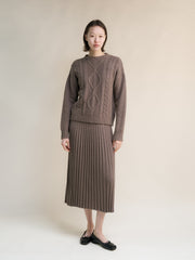 Cashmere Mix Cable Knit Sweater