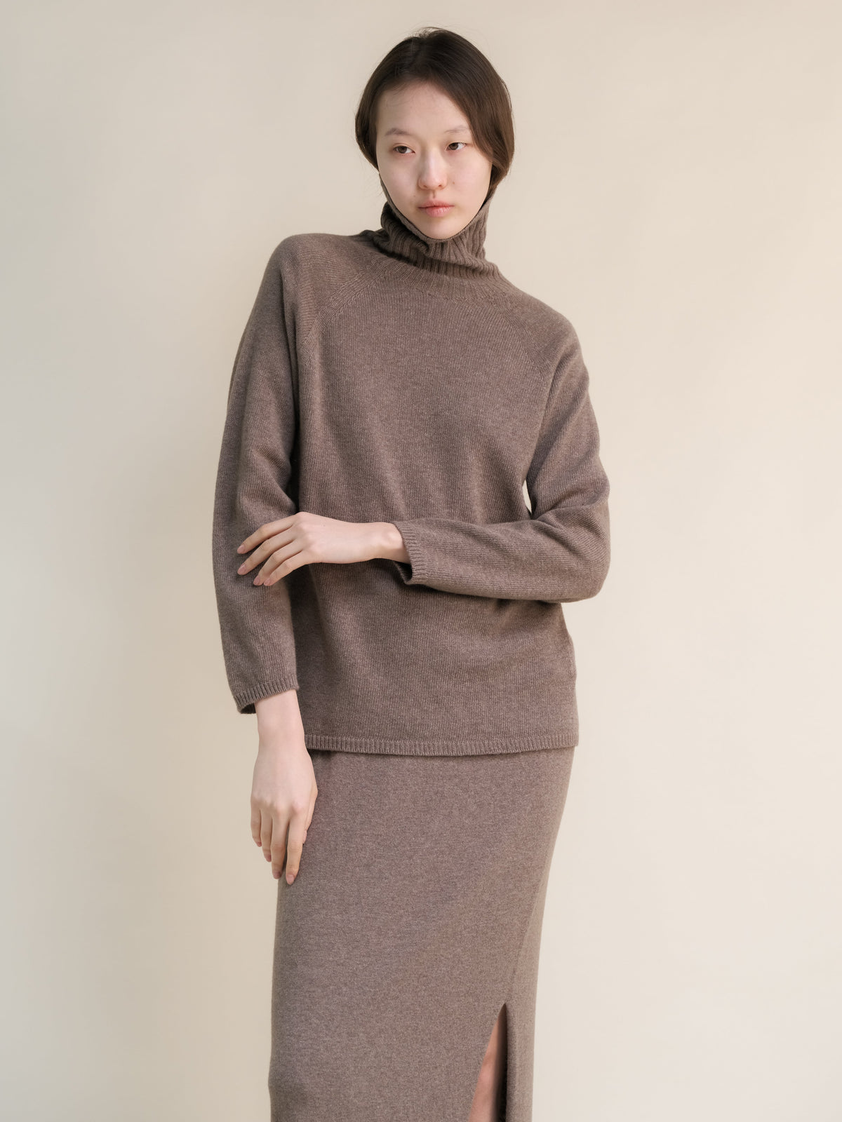 Cashmere Mix Turtleneck Sweater