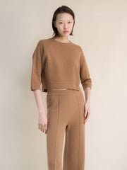 Cashmere Mix 3/4 Sleeve Pullover