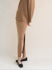 Cashmere Mix Long Skirt