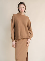 Cashmere Mix Ribbed Crewneck