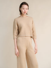 Cashmere Mix 3/4 Sleeve Pullover